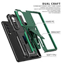 For Samsung Galaxy Z Fold4 5G Super V Armor PC + TPU Phone Case(Dark Green)