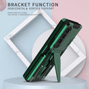 For Samsung Galaxy Z Fold4 5G Super V Armor PC + TPU Phone Case(Dark Green)