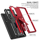 For Samsung Galaxy Z Fold4 5G Super V Armor PC + TPU Phone Case(Red)