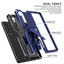 For Samsung Galaxy Z Fold4 5G Super V Armor PC + TPU Phone Case(Blue)