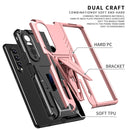 For Samsung Galaxy Z Fold4 5G Super V Armor PC + TPU Phone Case(Rose Gold)
