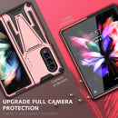 For Samsung Galaxy Z Fold4 5G Super V Armor PC + TPU Phone Case(Rose Gold)