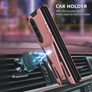 For Samsung Galaxy Z Fold4 5G Super V Armor PC + TPU Phone Case(Rose Gold)