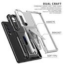 For Samsung Galaxy Z Fold4 5G Super V Armor PC + TPU Phone Case(Silver)