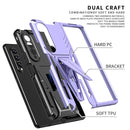 For Samsung Galaxy Z Fold4 5G Super V Armor PC + TPU Phone Case(Purple)