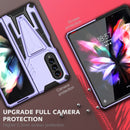 For Samsung Galaxy Z Fold4 5G Super V Armor PC + TPU Phone Case(Purple)