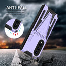 For Samsung Galaxy Z Fold4 5G Super V Armor PC + TPU Phone Case(Purple)