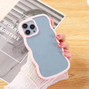 Wave Texture Acrylic Protective Phone Case For iPhone 12 Pro(Pink)