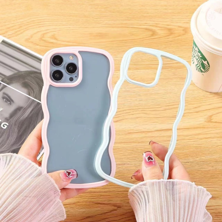 Wave Texture Acrylic Protective Phone Case For iPhone 12 Pro(Pink)