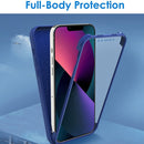 For iPhone 14 Imitation Liquid Silicone 360 Full Body Phone Case (Black)