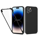 Imitation Liquid Silicone 360 Full Body Phone Case For iPhone 14 Pro(Black)