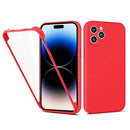 Imitation Liquid Silicone 360 Full Body Phone Case For iPhone 14 Pro(Red)