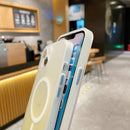 Frosted Gradient MagSafe Magnetic Phone Case For iPhone 14(Blue)