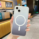 Frosted Gradient MagSafe Magnetic Phone Case For iPhone 14 Pro(Grey)