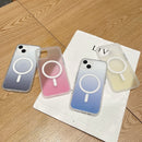 Frosted Gradient MagSafe Magnetic Phone Case For iPhone 14 Pro Max(Blue)