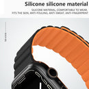 Reverse Buckle Magnetic Silicone Watch Band For Apple Watch Series 8&7 41mm / SE 2&6&SE&5&4 40mm / 3&2&1 38mm(White Orange)
