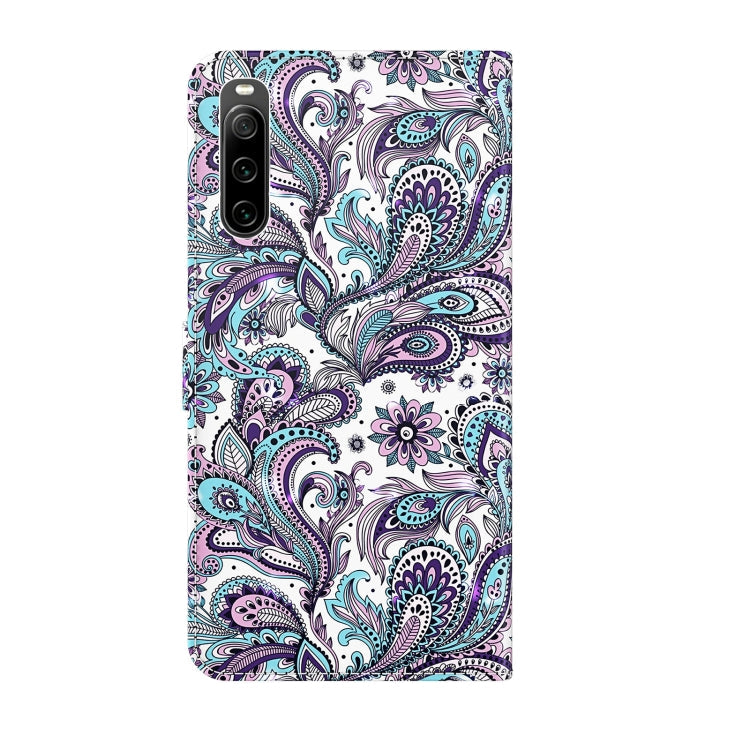 For Sony Xperia 10 IV 3D Painting Pattern Flip Leather Phone Case(Swirl Pattern)