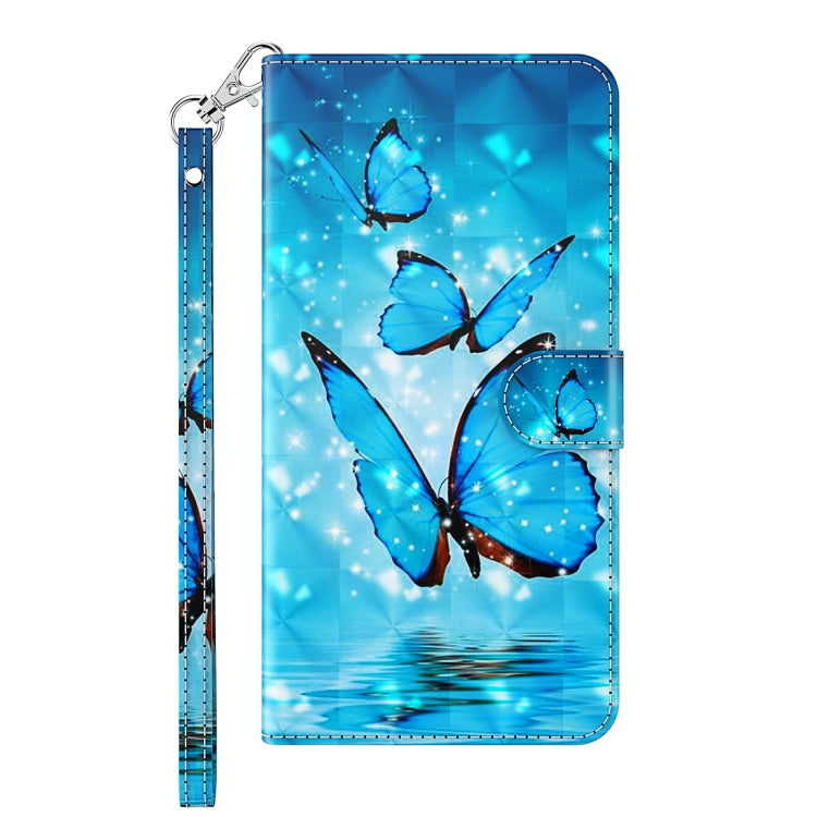 For Sony Xperia 10 IV 3D Painting Pattern Flip Leather Phone Case(Three Butterflies)