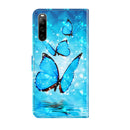 For Sony Xperia 10 IV 3D Painting Pattern Flip Leather Phone Case(Three Butterflies)