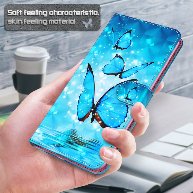 For Sony Xperia 10 IV 3D Painting Pattern Flip Leather Phone Case(Three Butterflies)