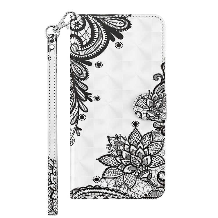 For Sony Xperia 10 IV 3D Painting Pattern Flip Leather Phone Case(Black Flower)