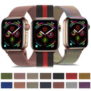 Milanese Stainless Steel Watch Band For Apple Watch Ultra 49mm / Series 8&7 45mm / SE 2&6&SE&5&4 44mm / 3&2&1 42mm(Black)