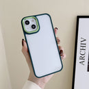 3 in 1 Electroplated Acrylic Phone Case For iPhone 14(Dark Green)