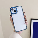 3 in 1 Electroplated Acrylic Phone Case For iPhone 14 Max(Royal Blue)