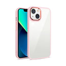 3 in 1 Electroplated Acrylic Phone Case For iPhone 14 Max(Pink)