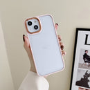3 in 1 Electroplated Acrylic Phone Case For iPhone 14 Max(Pink)