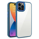 3 in 1 Electroplated Acrylic Phone Case For iPhone 14 Pro Max(Royal Blue)