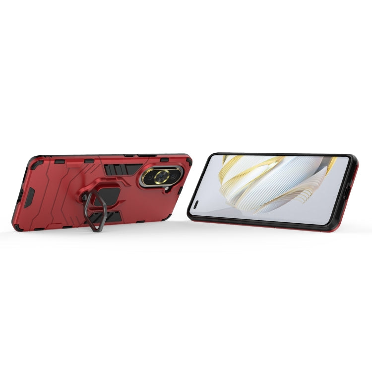For Huawei Nova 10 Pro 4G Shockproof PC + TPU Protective Phone Case with Magnetic Ring Holder(Red)