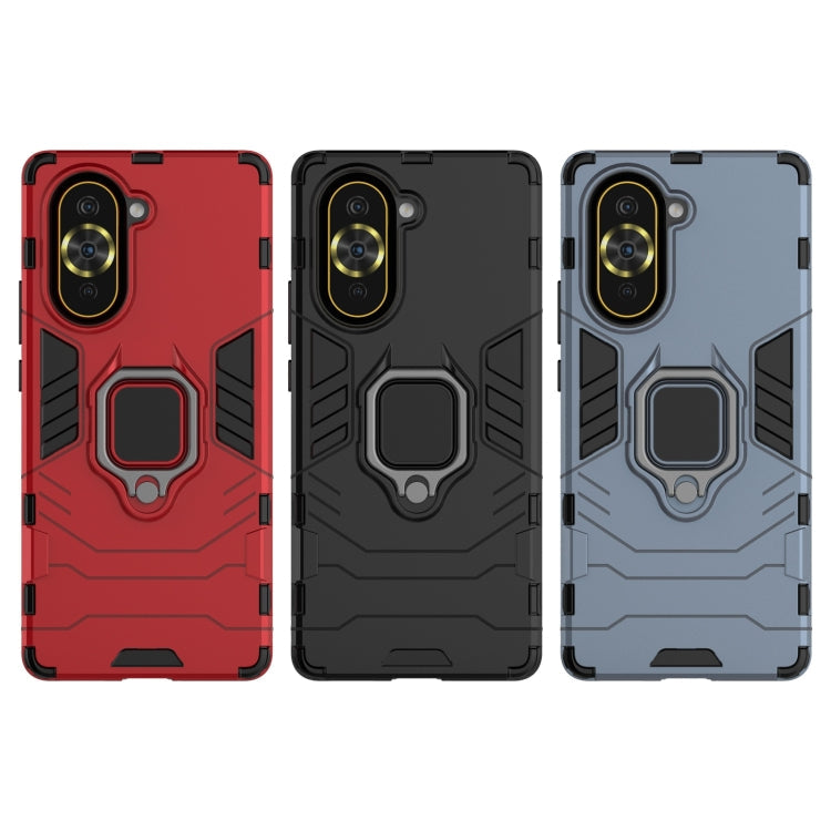 For Huawei Nova 10 Pro 4G Shockproof PC + TPU Protective Phone Case with Magnetic Ring Holder(Red)