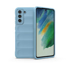 For Samsung Galaxy S21 FE Magic Shield TPU + Flannel Phone Case(Light Blue)