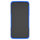 For Motorola G8 Play Tire Texture Shockproof TPU+PC Protective Case with Holder(Blue)
