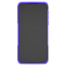 For Motorola G8 Play Tire Texture Shockproof TPU+PC Protective Case with Holder(Purple)