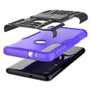 For Motorola G8 Play Tire Texture Shockproof TPU+PC Protective Case with Holder(Purple)