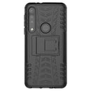 For Motorola G8 Play Tire Texture Shockproof TPU+PC Protective Case with Holder(Black)