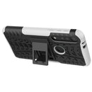 For Motorola G8 Play Tire Texture Shockproof TPU+PC Protective Case with Holder(White)