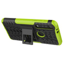 For Motorola G8 Play Tire Texture Shockproof TPU+PC Protective Case with Holder(Green)