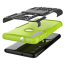 For Motorola G8 Play Tire Texture Shockproof TPU+PC Protective Case with Holder(Green)