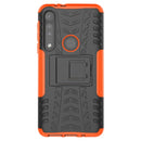 For Motorola G8 Play Tire Texture Shockproof TPU+PC Protective Case with Holder(Orange)