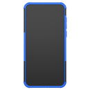 For Motorola E6 Play Tire Texture Shockproof TPU+PC Protective Case with Holder(Blue)
