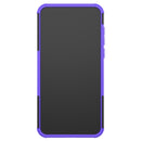 For Motorola E6 Play Tire Texture Shockproof TPU+PC Protective Case with Holder(Purple)
