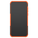 For Motorola E6 Play Tire Texture Shockproof TPU+PC Protective Case with Holder(Orange)