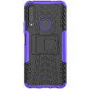 For Huawei Honor 9X Pro Tire Texture Shockproof TPU+PC Protective Case with Holder(Purple)