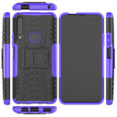For Huawei Honor 9X Pro Tire Texture Shockproof TPU+PC Protective Case with Holder(Purple)