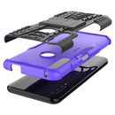 For Huawei Honor 9X Pro Tire Texture Shockproof TPU+PC Protective Case with Holder(Purple)