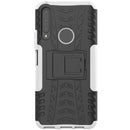 For Huawei Honor 9X Pro Tire Texture Shockproof TPU+PC Protective Case with Holder(White)