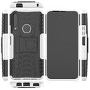For Huawei Honor 9X Pro Tire Texture Shockproof TPU+PC Protective Case with Holder(White)